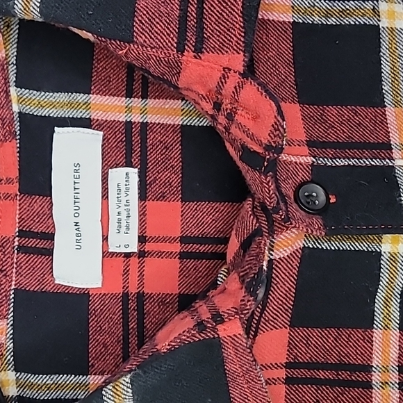 URBAN OUTFITTERS ▪︎ MEN'S PLAID FLANNEL TOP ▪︎ SIZE L - Picture 3 of 10